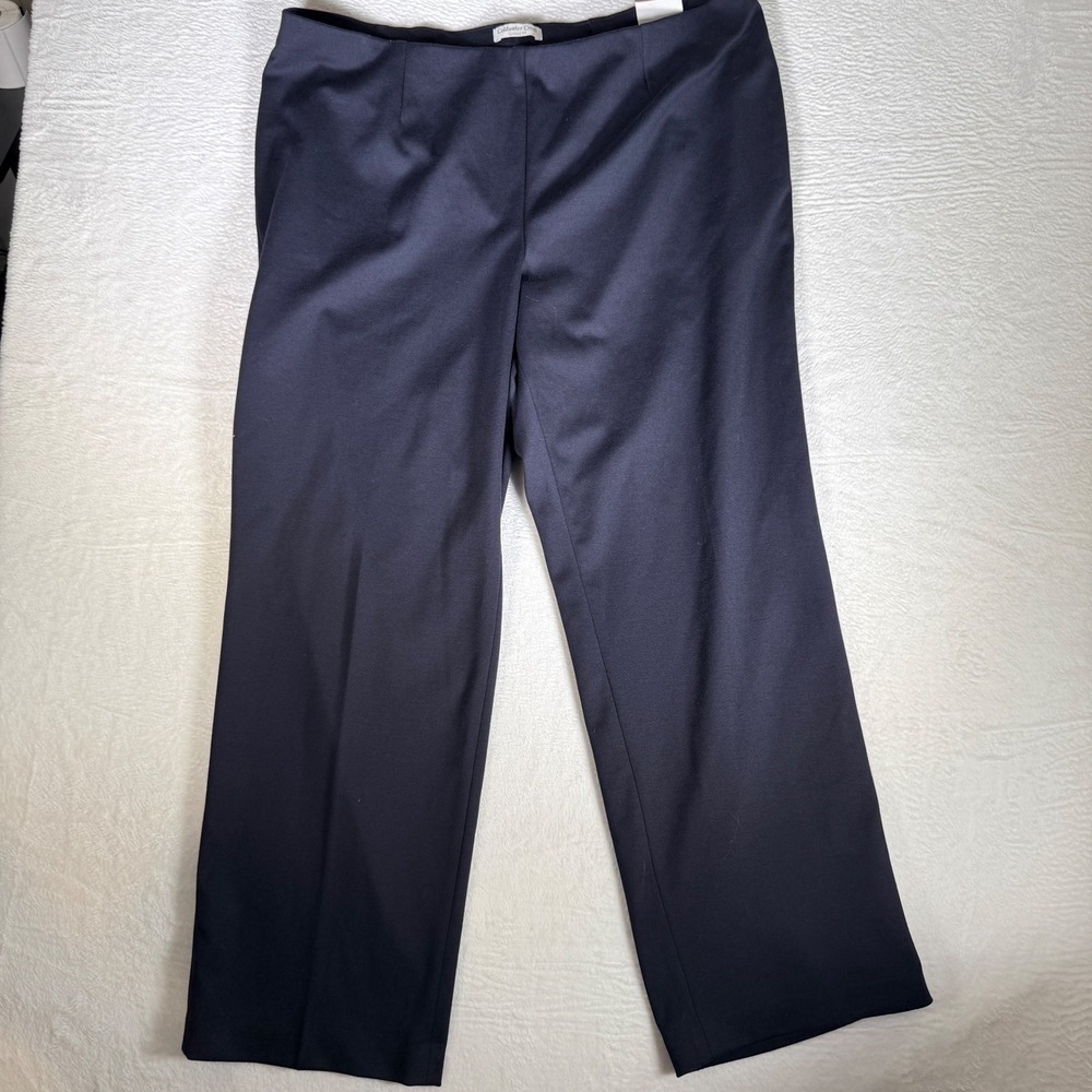 NWT Coldwater Creek Womens Classic Fit Holly Ponte Pant Size 20 Navy Blue‎